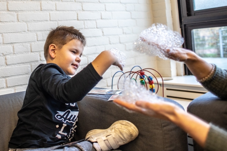 Schuim voelen bij groep Vlinder