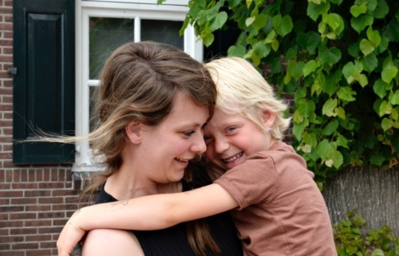Marloes en haar zoon